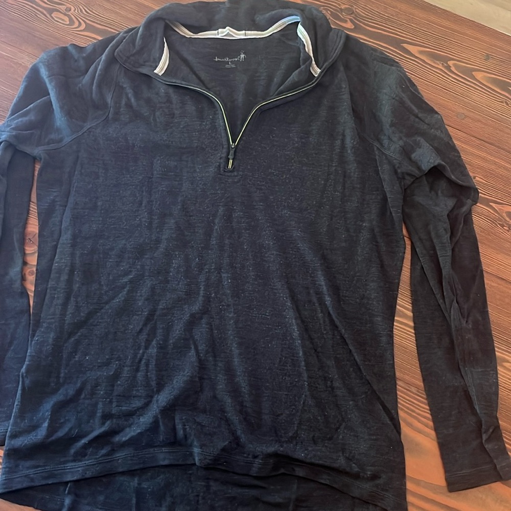 Smartwool men’s large quarter zip Heather gray